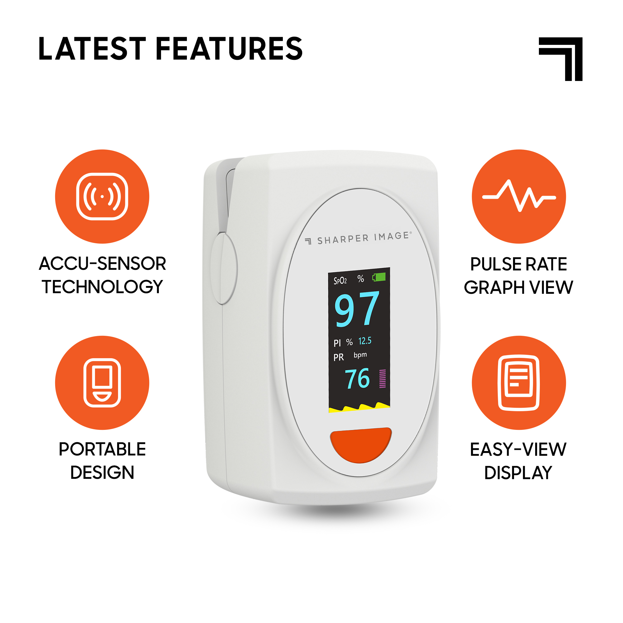 Sharper Image Finger Pulse Oximeter SpO2 Monitor photo 4