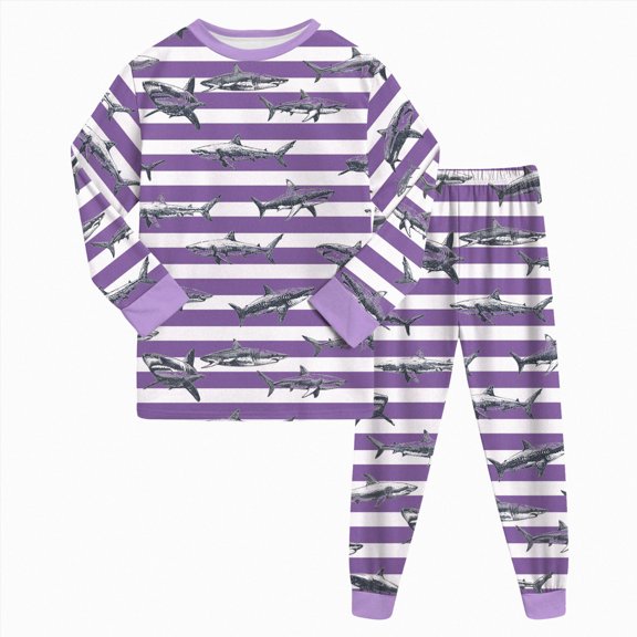 Little Boys Long sleeve Pajamas Kids jammies Child Pjs 6-12 Months 12-24 Months 2t 3t 4t 5t 6t 7t 8t 9t Children(Purple,7-8 Years)