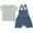 Blue, variant on Joyful Apple 2-Piece Tee & Romper Set