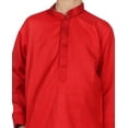 thumbnail image 4 of TRILOKI Kids Cotton Kurta Set for Boys Indian Traditional Ethnic Wear Red, 4 of 5