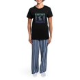 thumbnail image 4 of CafePress - Rabbit Lattice Women's Dark Pajamas - Women's Short Sleeve Print T-Shirt and Pants Dark Cotton Pajama Set, 4 of 7