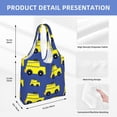 thumbnail image 4 of XMXT Canvas Tote Bag for Women, Cartoon Car Seamless Print Large Reusable Shopping Bags, Multicolor, 4 of 7