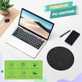 thumbnail image 5 of Mouse Pad，Round Mouse Pad，PU Mouse Pad，Leather Mouse Pad with Stitched Edge Micro-Fiber Base with Non-Slip Waterproof，Mouse Pad for Computers，Laptop, 5 of 7