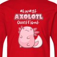 thumbnail image 4 of Inktastic Always Axolotl Questions Cute Curious Axolotl Long Sleeve Youth T-Shirt, 4 of 5