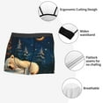 thumbnail image 6 of Balery Starry Sky Sleep White Bear Men's Boxer Briefs, Soft and Breathable Cotton Underwear with nylon Waistband-Small, 6 of 9