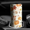 thumbnail image 3 of 20oz Fall Pumpkins Leaves Pattern Skinny Tumblers Stainless Steel Tumbler with Lid and Straw,Vacuum Insulated Double Wall Travel Tumbler Cups with Cleaning Brush for Coffee,Tea, 3 of 6