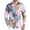 Light Blue, variant on Mens Hawaiian Shirts Ocean Wave Print Casual Long Sleeve Button Down Shirts Tropical Holiday Beach Clothes