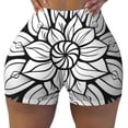 thumbnail image 2 of Vsdgher Mandala Floral Line Art Workout Shorts for Women Seamless Soft Smooth Gym Yoga Scrunch Active Exercise Fitness Shorts-X-Large, 2 of 8