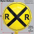 thumbnail image 3 of Havercamp Railroad Party Balloons (3 Pcs.)! 3 Round Mylars are great for Train Themed Events, Kid's Birthday Party, Train Collectors, Retirement Party, Father's Day, Graduations., 3 of 3