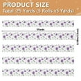 thumbnail image 3 of 5 Rolls Christmas Ribbon 1.5 inch Wide Decorative Ribbon for Gift Wrapping and Holiday Decorations Purple Flowers, 3 of 7