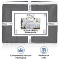 thumbnail image 6 of ROYALE California King Comforter - All Season Down Alternative Bedding Comforters - Lightweight Quilted Comforter with Corner Tab- Soft Luxury Hotel Comforters- Box Stitch Duvet Insert (KingCal Grey), 6 of 9