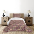 thumbnail image 4 of Ambesonne Geometric Quilted Bedspread Set 2 Pcs, Japanese Chevron, Twin Size, Multicolor, 4 of 5