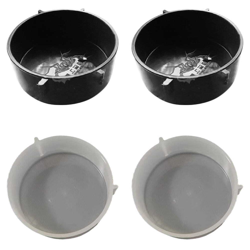 4Pcs Reptile Feeders Reptile Feeding Boxes Round Water Tanks for