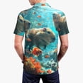 thumbnail image 3 of Balery Underwater Swimming Guinea Pig Printed Men’s Short Sleeve Polo Shirt, Midweight Men's Shirt,Golf Polo shirts -3X-Large, 3 of 8