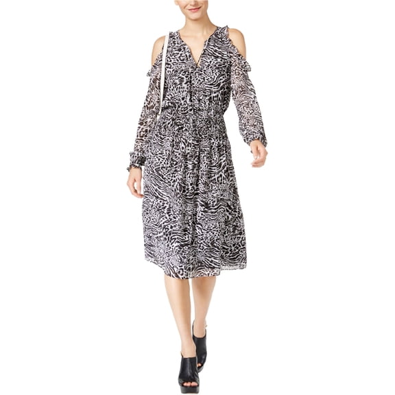 Michael Kors Womens Cat-Print A-Line Dress