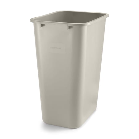 Staples COASTWIDE Soft Molded Wastebasket 10.25 Gallons Beige 20"H x 15 1/2"W x 11"D CW56434
