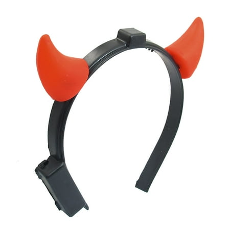 - Unique Bargains Black Flames Red Light-up Devil Horns Headband Decor Halloween