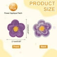 thumbnail image 2 of Uxcell Flower Iron on Patches, Embroidered Sew on Applique Repair Patch for Backpacks Clothing Shoes Hats Purple, 2 of 6