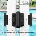 thumbnail image 1 of 2pcs Self Closing Gate Hinges with Safety Cap,Pool Gate Hinges with Alignment Legs Adjustable Fence Hinges, 1 of 7