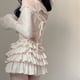 thumbnail image 5 of Ropa Kawaii tejida de 3 piezas, conjuntos de faldas tutú, Tops cortos Y2k, blusa + minifaldas, traje de Lolita, trajes de moda japonesa coreana, 5 of 5