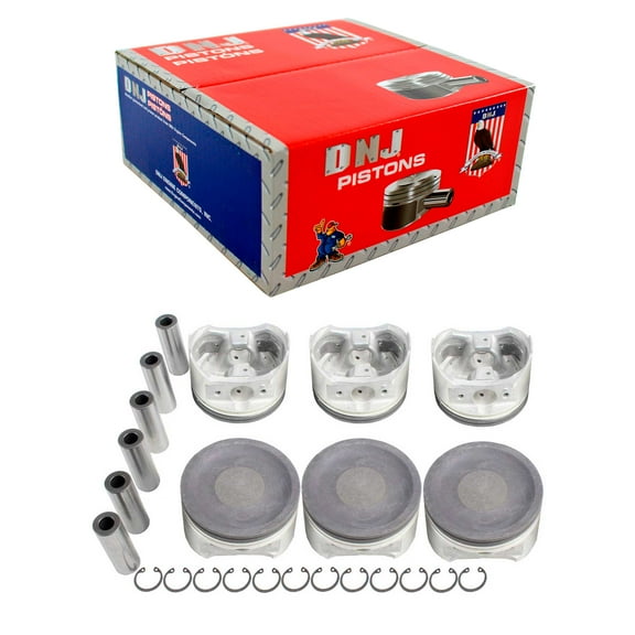 DNJ P133B Standard Complete Piston Set Fits Cars & Trucks 97-04 Mitsubishi Diamante 3.5L SOHC