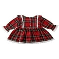 thumbnail image 5 of Baby Girl Christmas Dress Ruffle Long Sleeve Plaid Tutu Princess Outfit, 5 of 5