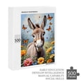 thumbnail image 6 of Cute Donkey 500 Piece Jigsaw Puzzle for Adults | Woodland Animal Picture Challenging Brain Teaser | Wooden, 6 of 8