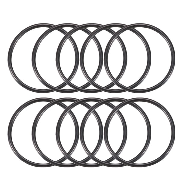 10 piezas de anillo de sellado de aceite de goma nitrilo butadieno de 25 mm x 1.5 mm, junta negra