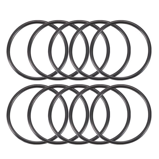 10 piezas de anillo de sellado de aceite de goma nitrilo butadieno de 25 mm x 1.5 mm, junta negra