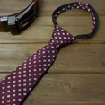 thumbnail image 4 of Spring Notion Boys' Pre-tied Woven Zipper Tie Medium Burgundy Diamonds, 4 of 4