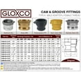 thumbnail image 6 of Gloxco Aluminum Type A Cam and Groove Fitting, 1/2" Male Camlock x 1/2" Female NPT (CAM-05-A-AL), 6 of 6