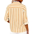 thumbnail image 3 of Button Down Shirts for Women Dressy Floral Printed Long Sleeve Blouse Business Casual Work Tops Summer Holiday Yellow S, 3 of 6
