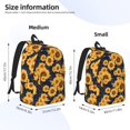 thumbnail image 3 of Yiaed Navy Blue Plaid Sunflower Print Backpack, Premium Laptop Backpack, Travel Backpack for Women, Lightweight Backpacks, Comfortable Back Pack-Medium, 3 of 7