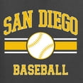 thumbnail image 6 of Wild Bobby City of San Diego Baseball Fantasy Fan Sports Men's T-Shirt, Charcoal, Small, 6 of 6