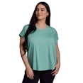 thumbnail image 4 of RBX Active Women's Plus Size Yoga V-Neck Soft Jersey Tee, 4 of 4