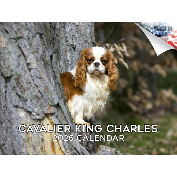 2025 2026 Cavalier King Charles Calendar - Dog Breed Monthly Wall Calendar - 12 x 18 Open - Thick No-Bleed Paper - Giftable - Made in USA