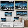 thumbnail image 4 of Designart "Beautiful Cityscape Black and Blue Los Angeles" Cityscapes Floater Framed Canvas Wall Art, 4 of 7