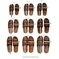 thumbnail image 2 of Rubber Double Strap Jesus Style Sandals Imperial Brand  (Womens size 10, men  size 8, Brown), 2 of 6