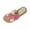 Pink, variant on HomeDM Women's Flat Sandals Espadrilles Cross Strap Open Toe Slide Sandals Dressy Slip On Summer Beach Sandals, Beige Size 5.5
