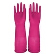 thumbnail image 2 of Xinyolin 1 Pair Dishwashing Gloves Waterproof Stain-Resistant Non-Slip Design Easy to Clean Heat-Insulated Gloves Kitchen Cleaning Tool, 2 of 8