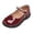 #01-Wine, variant on Girls Patent Mary Jane Shoes Non Uniform Flats Comfortable Soft Sole School Shoes for Girls Ages 2-12