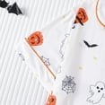 thumbnail image 6 of Pajamas for Women Halloween Bow Printed Notch Collar Short Sleeve Shirt & Shorts Loungewear, 6 of 9