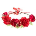 thumbnail image 2 of Red Bow Hair Clips Cloth Ribbon Accessories Ponytail Holder Slides Metal Clips French Barrette Hair Bow for Women One Size, 2 of 5