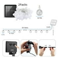 thumbnail image 2 of 2Pack Solar String Lights Outdoor Waterproof,Each 60 LED 30.2FT Solar Powered Globe Fairy Lights with 8 Lighting Modes for Outside Patio Garden Yard Porch Decor,SKYUSE (White), 2 of 10