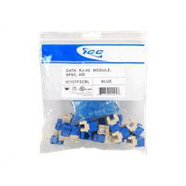 ICC IC107F5C - insert Modulaire - Chat 5e - RJ-45 - Bleu (Lot de 25)