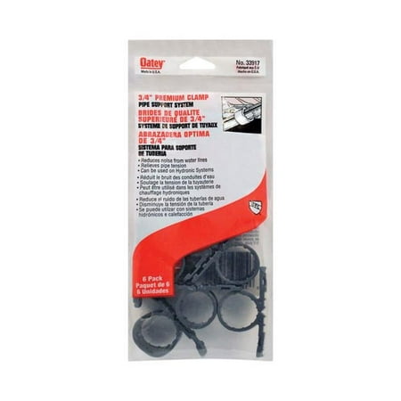 

Polypropylene Pipe Clamps - Gray 6 Piece