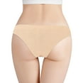 thumbnail image 4 of Bigersell Bikini Underwear for Women Clearance High Waisted Underwear Women G-Strings Panty Style P-1019 Nylon Period Panties Plus Size Thongs Briefs Mid Waist Women's Bikini Panties Beige L, 4 of 7