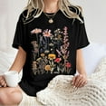 thumbnail image 2 of Drses Wildflowers Shirt for Women Oversized Floral Loose T Shirts Graphic Tees Flower Plant Shirts Womens Tops, 2 of 7