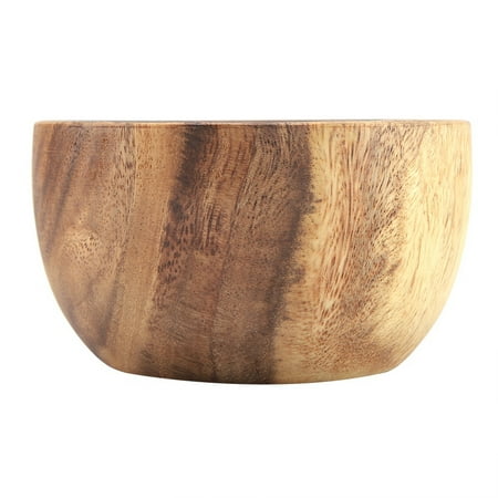 

Solid Acacia Wooden Bowl Acacia Wooden Bowl Salad Bowl Fruit and Vegetable Handmade Wooden Bowl Kitchen Utensils[16*7cm]