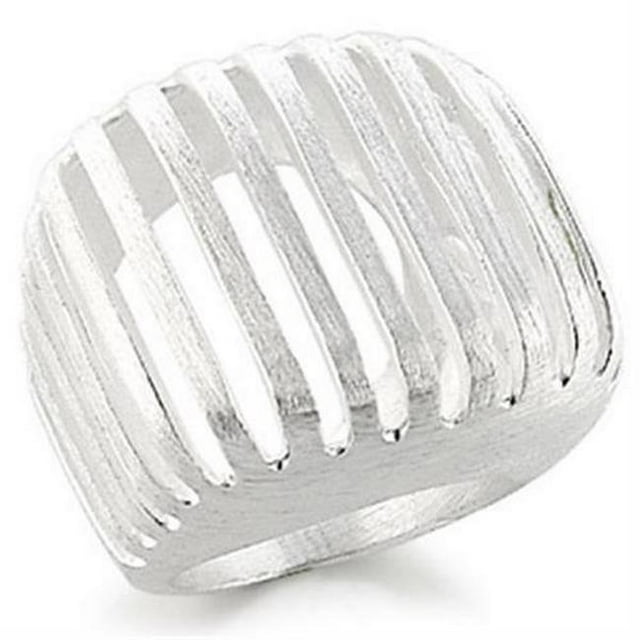Bague en Laiton Argentée Sans Stone, Taille 9